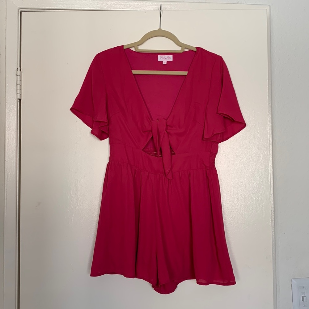 Pink Lily Romper